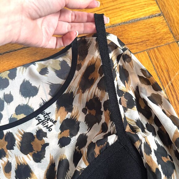 Authentic Moschino Leopard/Black Tight Dress New - Picture 4 of 10